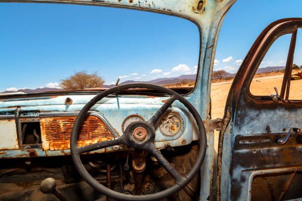 Abandoned truck in the desert, Namibia, AfricaAbandoned truck in the desert, Namibia, Africa