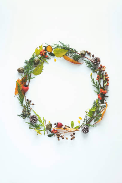 istock Floral winter wreath 878667044