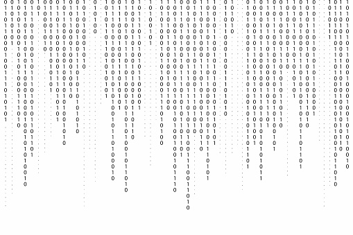 Abstract Binary Code Background Falling Streaming Binary Code ...