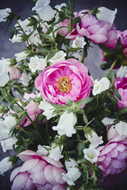 istock Elegant pink peony bouquet 878692454