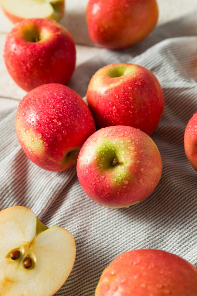istock Raw Red Organic Pink Lady Apples 878694866