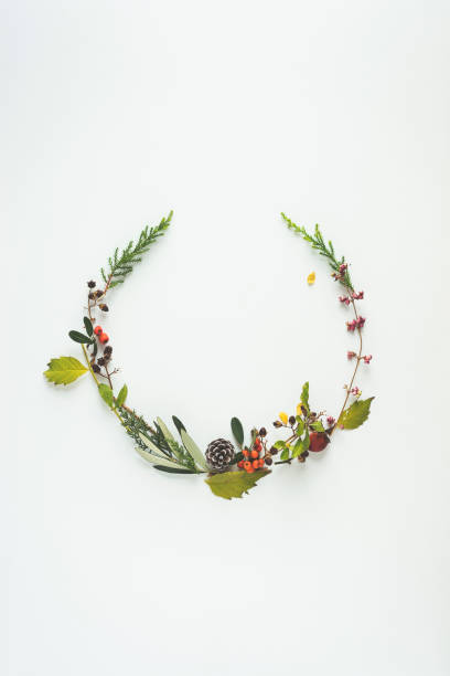 istock Floral winter wreath 878699454
