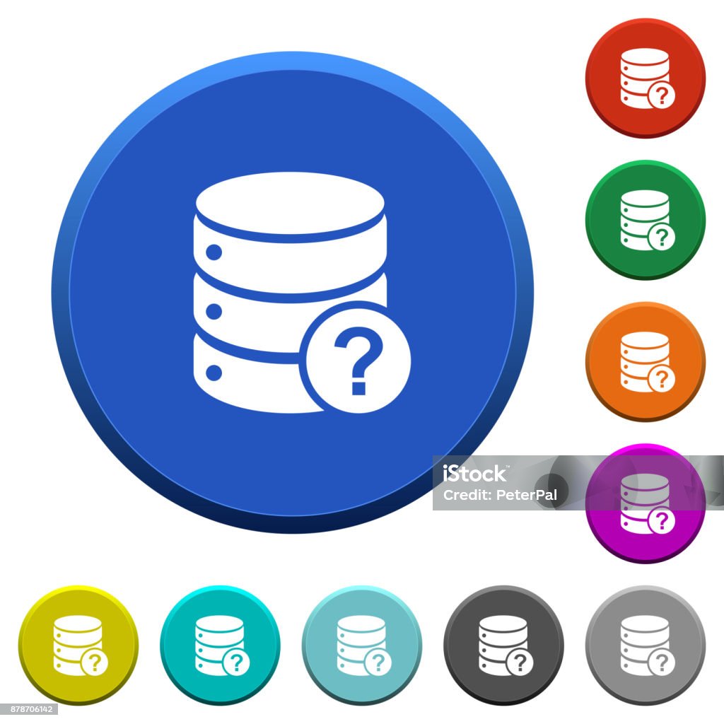 Quick Query Button Database Query Beveled Buttons Stock Illustration - Download Image Now ...