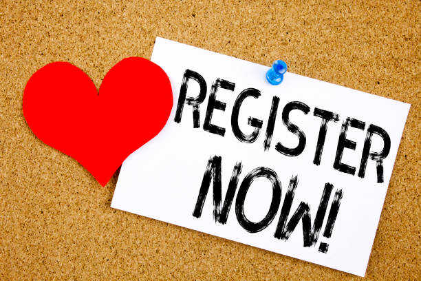 istock Conceptual hand writing text caption inspiration showing Register Now concept for Internet Registration Subscribe and Love written on sticky note, reminder cork background with copy space 878708880