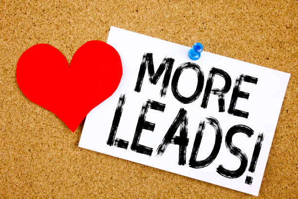 istock Conceptual hand writing text caption inspiration showing More Leads concept for Get More Leads Consumer Marketing and Love written on sticky note, reminder cork background with copy space 878717298