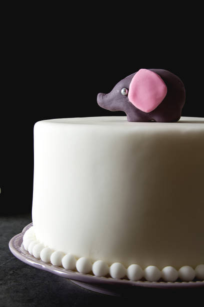 istock Cake for children's birthday with marzipan. 878717996