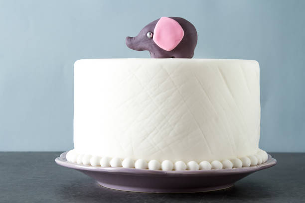 istock Cake for children's birthday with marzipan. 878718064