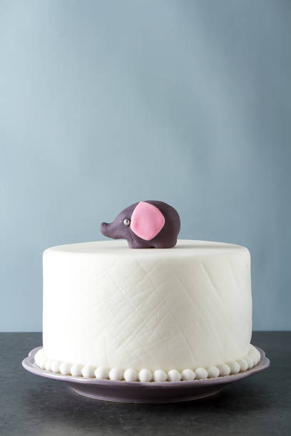 istock Cake for children's birthday with marzipan. 878718128