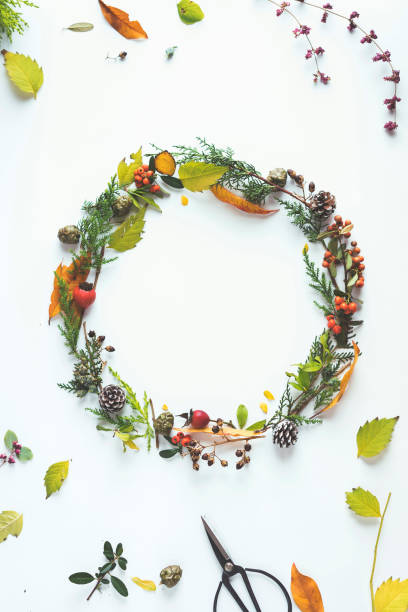 istock Floral winter wreath 878718626