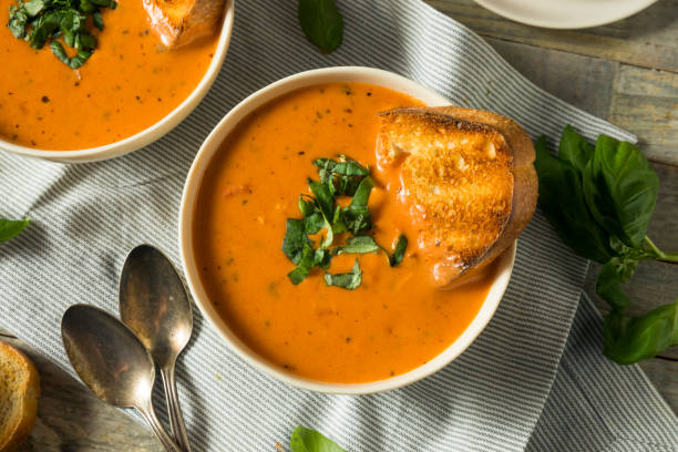 istock Homemade Tomato Basil Bisque Soup 878718644