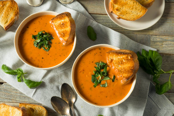 istock Homemade Tomato Basil Bisque Soup 878718808