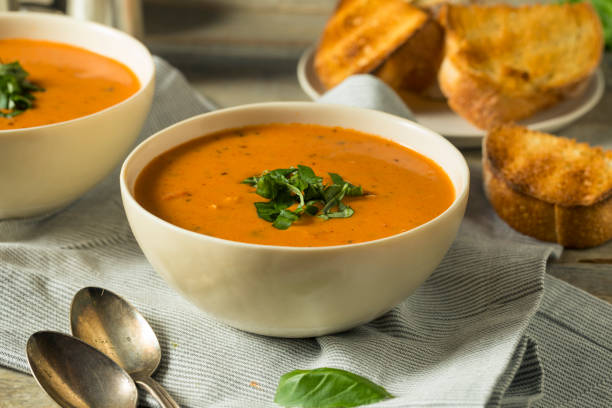 istock Homemade Tomato Basil Bisque Soup 878721394