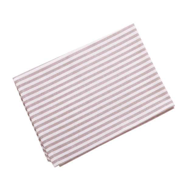 istock Napkin. Stack of colorful dish towels isolated on white 878730564