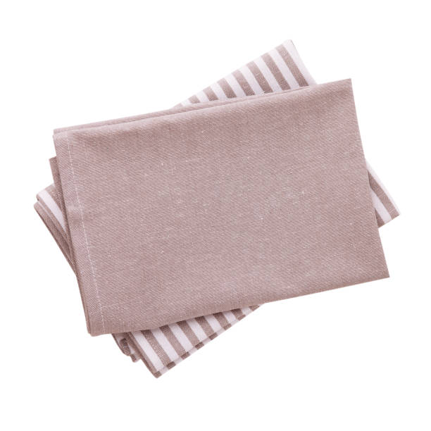 istock Napkin. Stack of colorful dish towels isolated on white 878730572