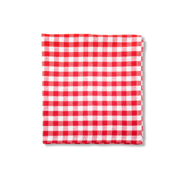 istock Tablecloth. Dish towels isolated on white. Top view mockup 878730598