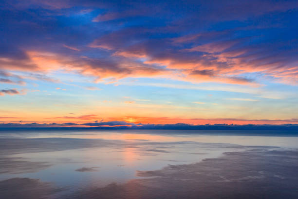 Water and sky at sunrise