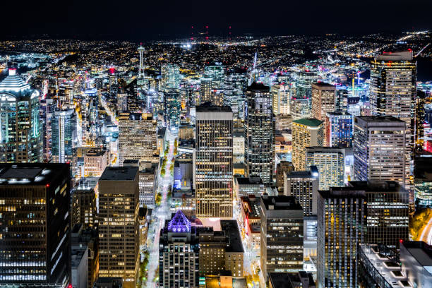 istock Aerial view of Seattle downtown skyline 878759026