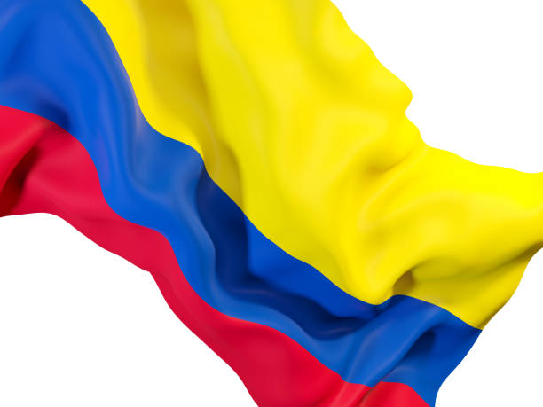 istock Waving flag of colombia 878761460