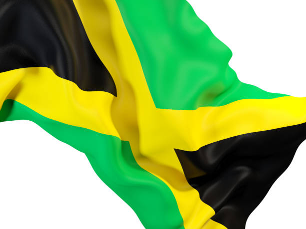 istock Waving flag of jamaica 878798104