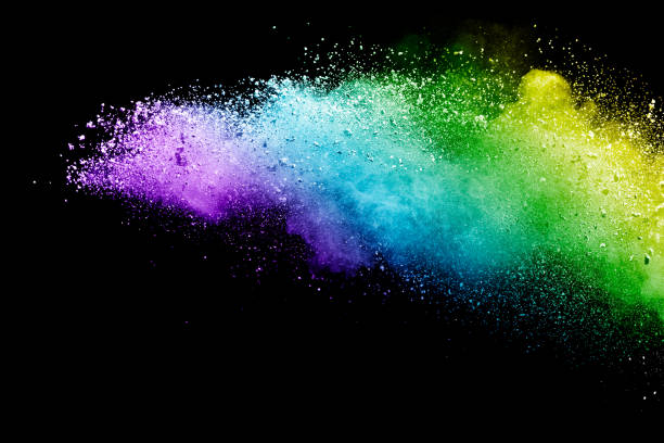 istock Splash of colorful powder over black background. 878809376