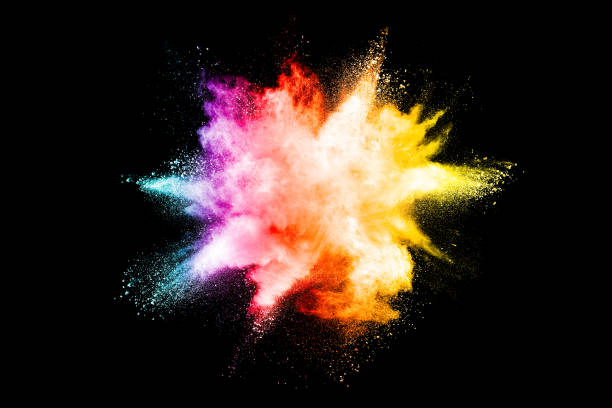istock Splash of colorful powder over black background. 878809740