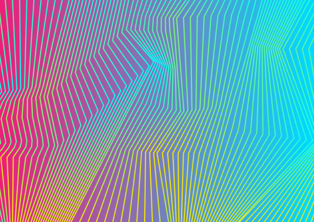 Colorful curved lines pattern design Colorful curved lines pattern design. Abstract futuristic vector background focus on background stock illustrations