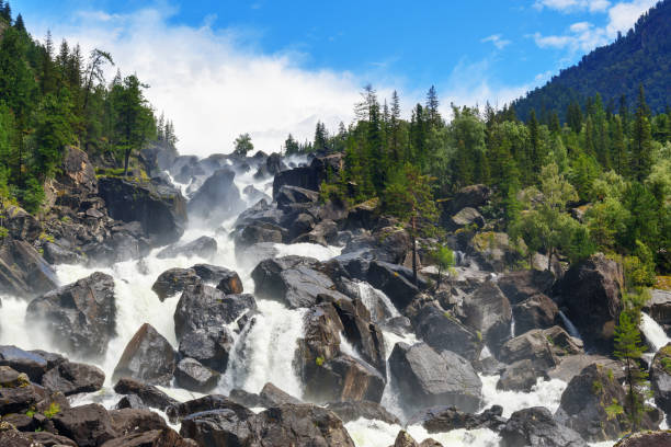 istock Waterfall Uchar. Altai Republic. Russia 878840802