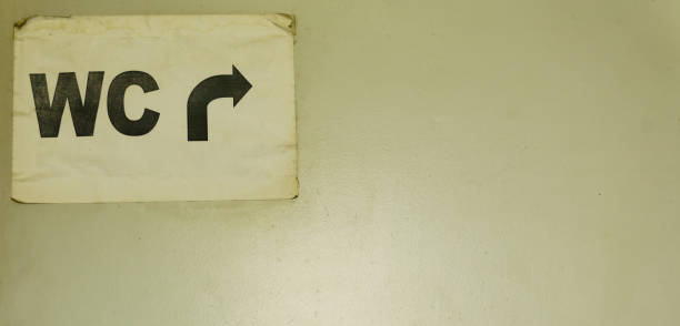 istock Public restroom sign on the wall 878849004