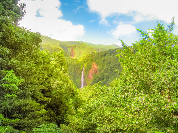Guadeloupe Carbet Falls stock photo