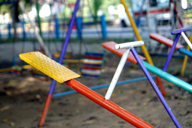Seesaw or teeter-totter in playground