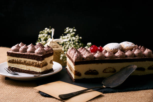 istock Homemade Christmas tiramisu cake 878901112