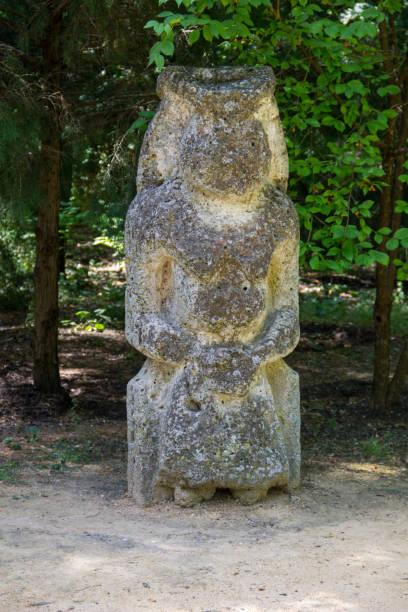 istock Ancient stone statue of a scythian warrior 878909496