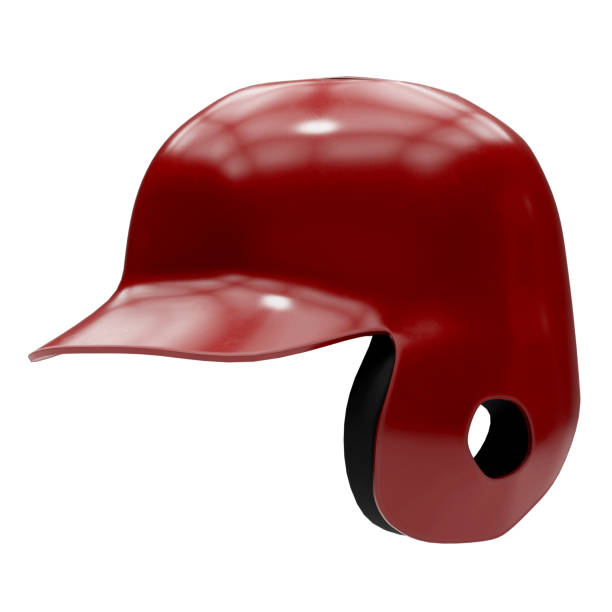istock Baseball batting helmet with one ear protect 878909870