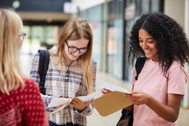 istock Female College Students Opening Exam Results 878919134