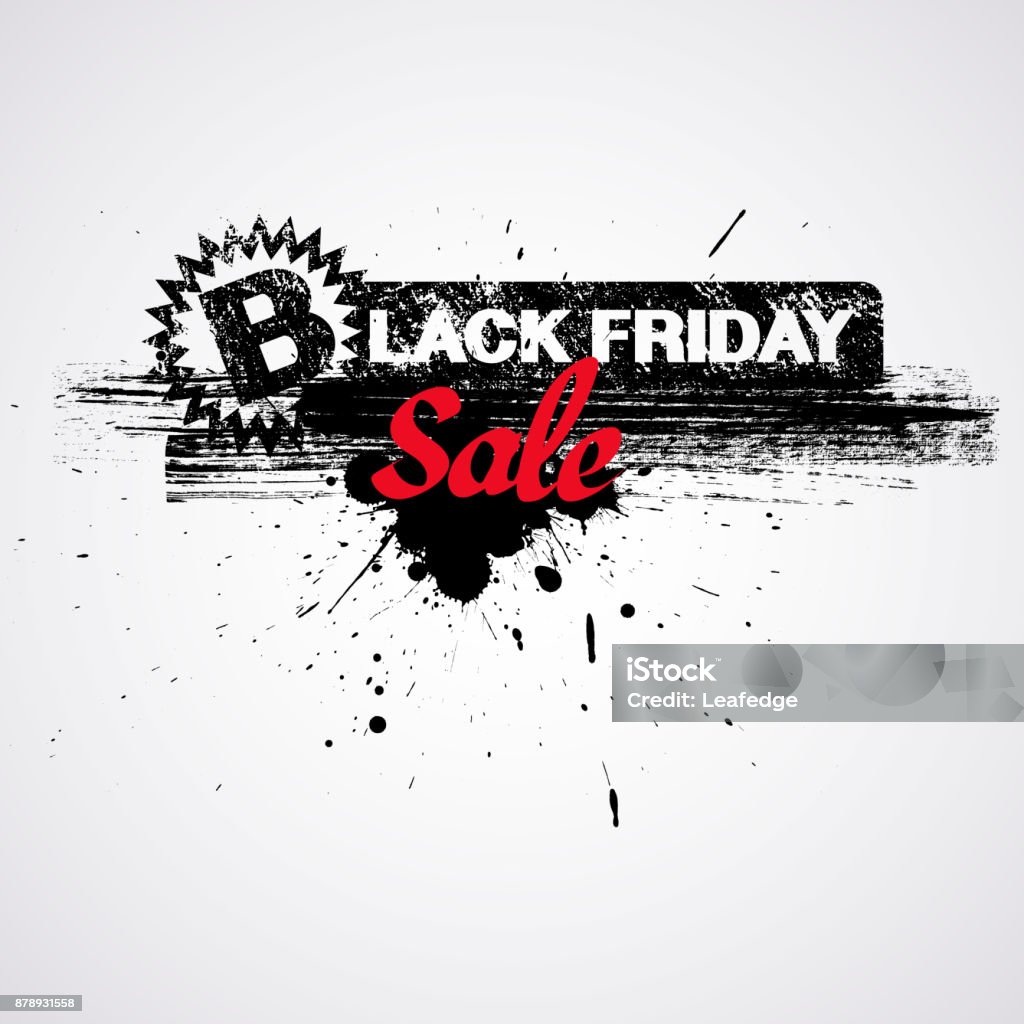 Black Friday background [Brush stroke ink poster] This illustration is a background of the text for "Black Friday". Advertisement stock vector