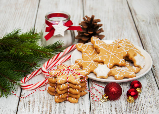 istock Christmas cookies  on a plate 878937786