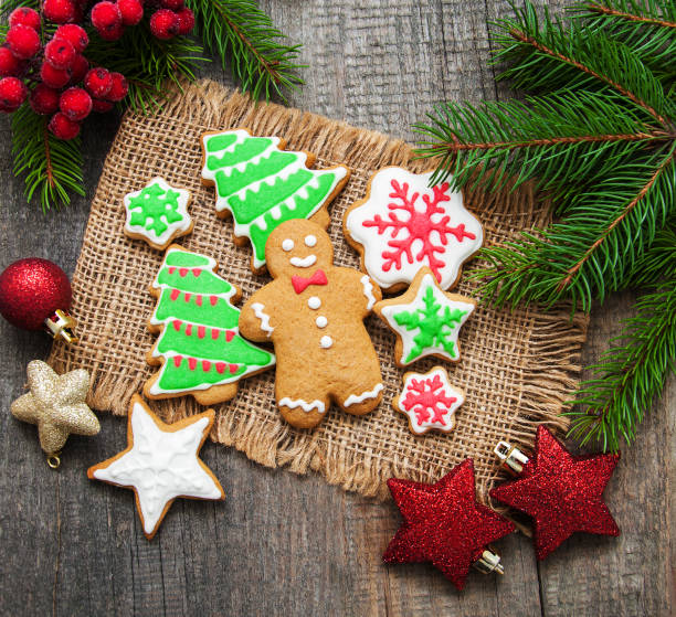 istock Christmas ginger and honey colorful cookies 878937804