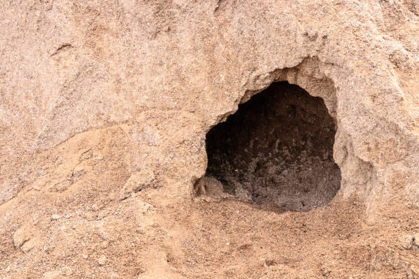 Hole in the sand hill
