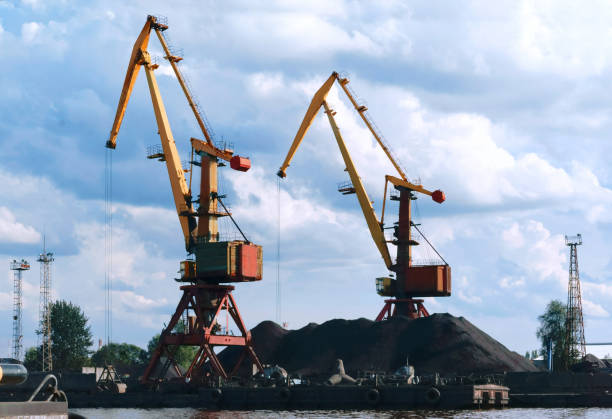 istock seaport, port, marine, crane, loading terminal, loading, logistics, pier 878953670