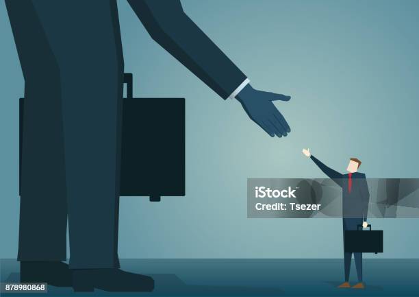 Big Business And Small Business Stock Illustration - Download Image Now - Large, Small Business, Small