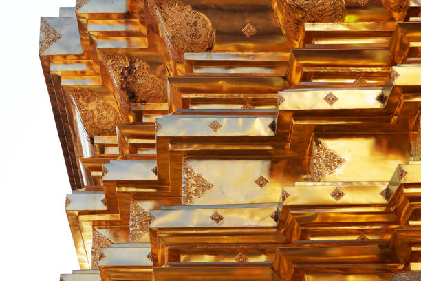 istock Magnificent temple architecture, exterior structure close-up, Chiang Mai, Thailand 878985968