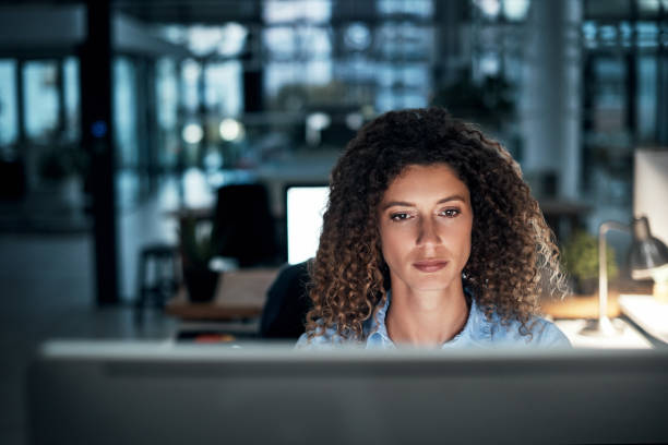 istock Sometimes you have to work late to achieve success 879024842