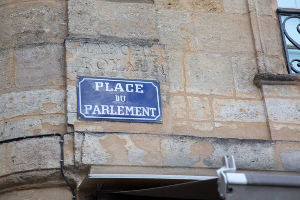 istock Street Sign, Parlement Square, Bordeaux 879027538
