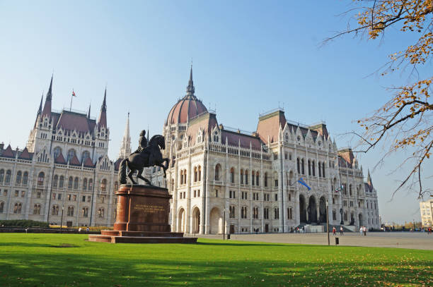 istock Hungarian Parliament is surrounded by an autumn park. 879031190