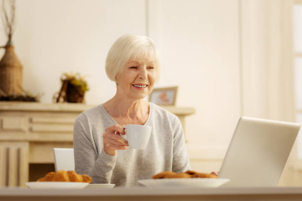 istock Portrait of delighted woman that having rest 879043874