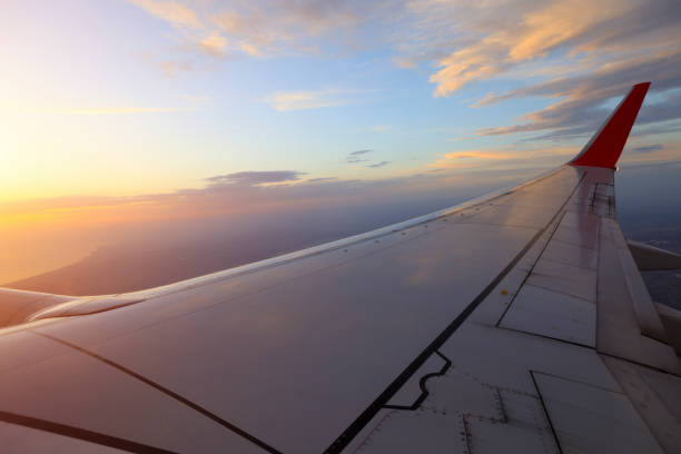 istock Airplane in flight over the Europe 879048080