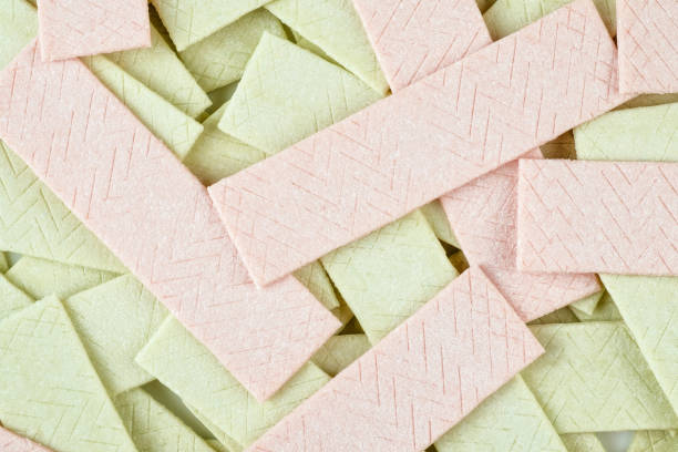 istock Textured background made out of many chewing gum plates 879054902