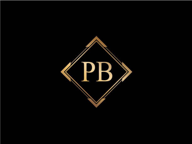 Pb Initial Letter Diamond Shape Golden Logo Stock Illustration - Download  Image Now - Abstract, Art, Business - iStock
