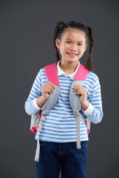istock Cute lovely schoolgirl 879070268