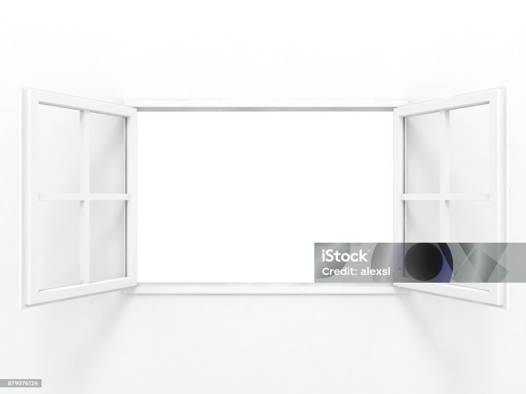 Finestra aperta nuovo concetto di uscita ingresso opportunità - Foto stock royalty-free di Finestra